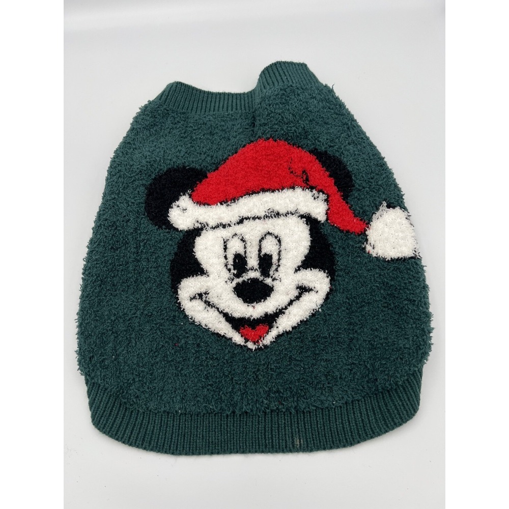 Old Navy Disney Mickey Mouse Holiday Christmas Dog Sweater Santa Hat Medium